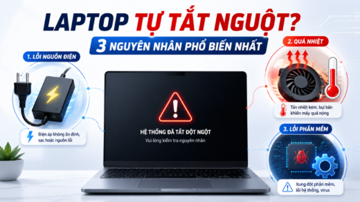 Máy tính tự tắt nguồn đột ngột do nguồn nhiệt độ hoặc phần mềm