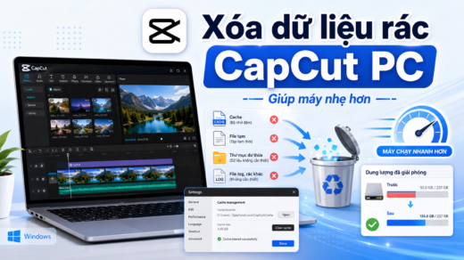Cách xóa dữ liệu rác CapCut PC để giải phóng ổ C