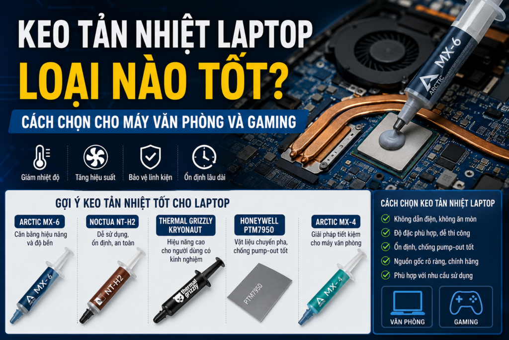 Chọn loại keo tản nhiệt