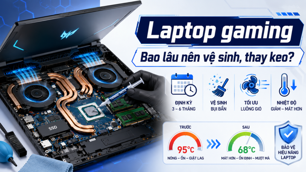 Vệ sinh thay keo laptop gaming