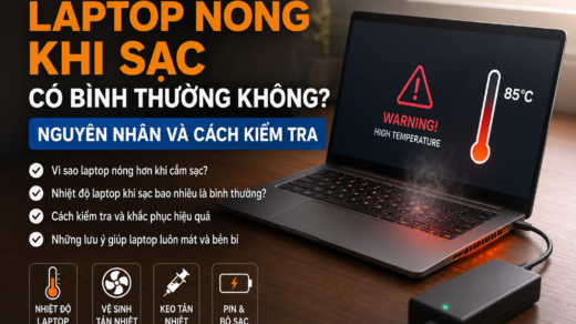Laptop nóng khi sạc và cách kiểm tra nhiệt độ máy