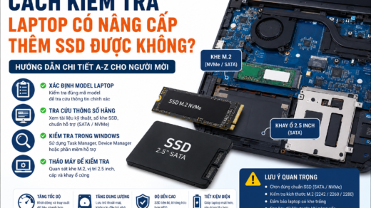 Cách kiểm tra laptop có nâng cấp được thêm ssd không