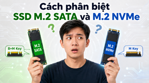 Cách phân biệt SSD M.2 SATA và NVMe
